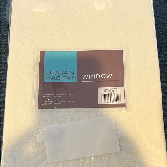 Urban Habitat Ivory Window Curtains (X2) - Picture 2 of 7